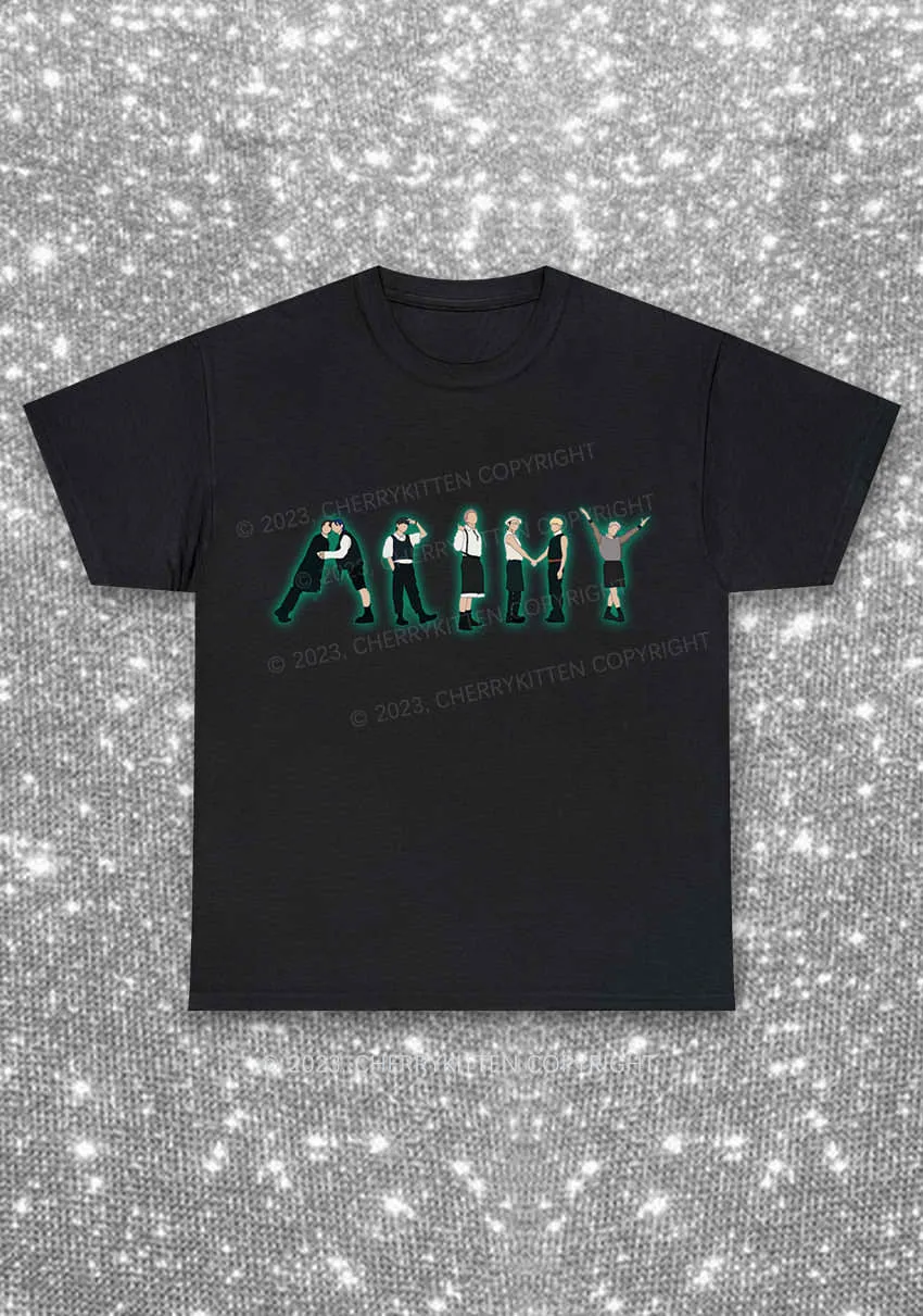 Bangtan Boys Kpop Y2K Chunky Shirt Cherrykitten