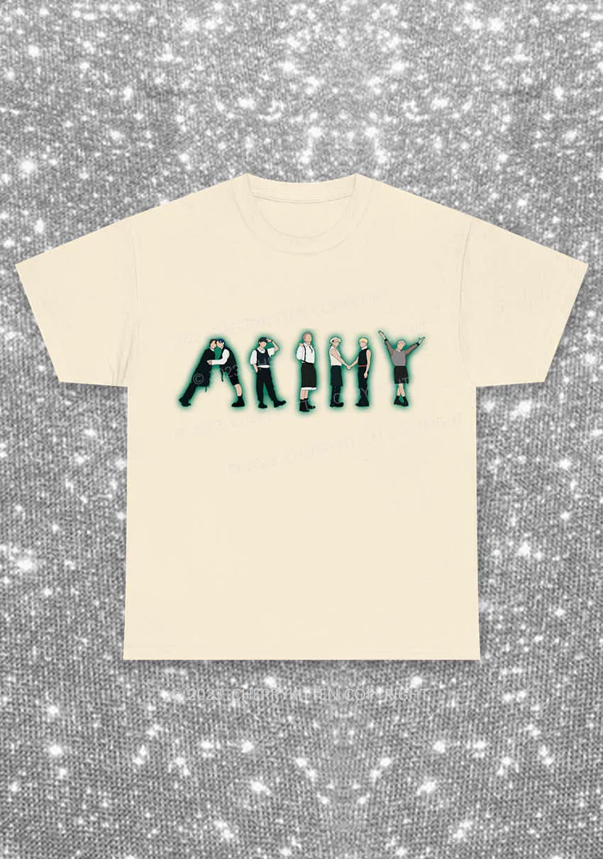 Bangtan Boys Kpop Y2K Chunky Shirt Cherrykitten