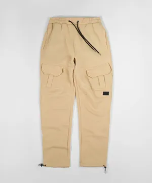 Banks Relaxed Fit Fleece Cargo Pants - Beige