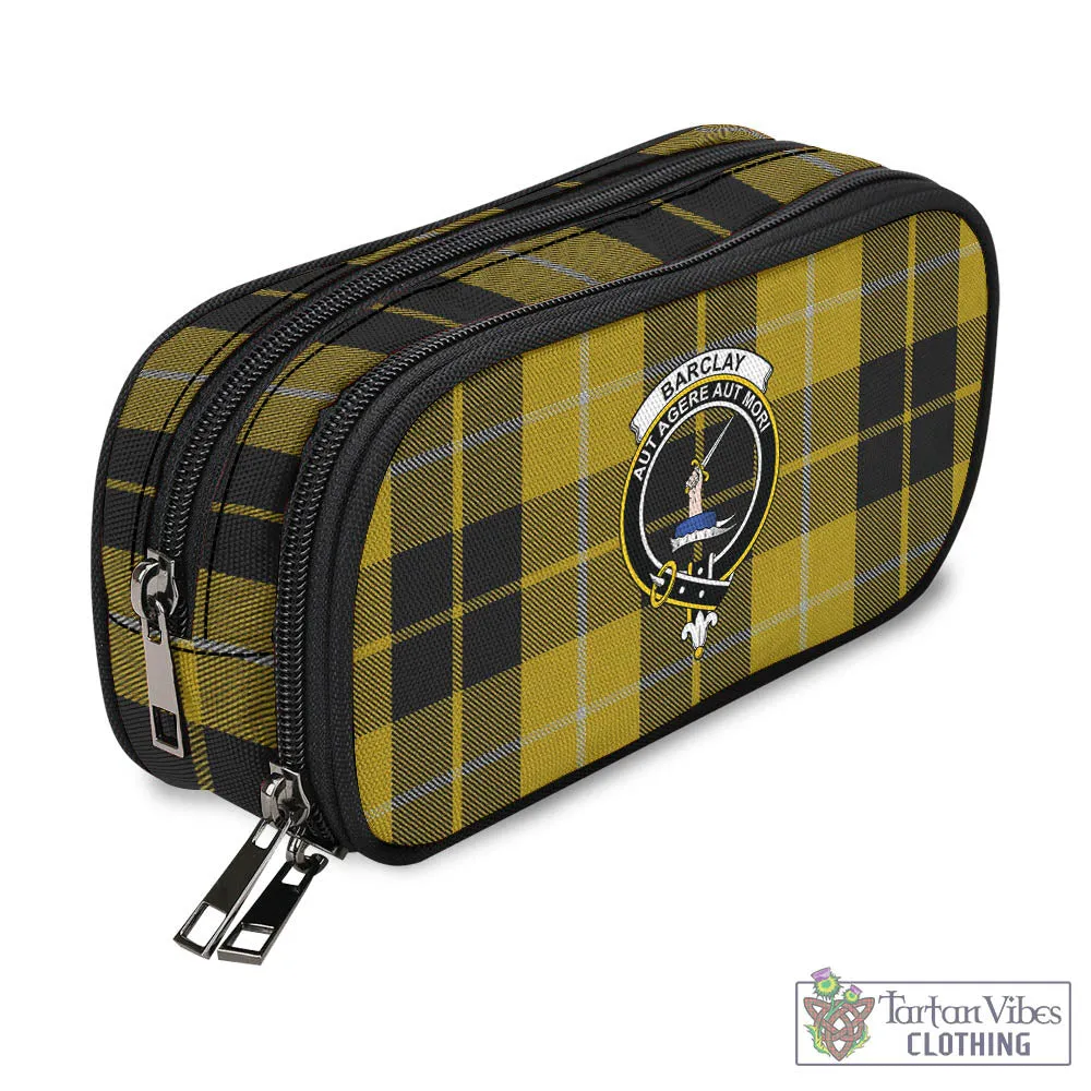 Barclay Dress Tartan Pen and Pencil Case with Family Crest