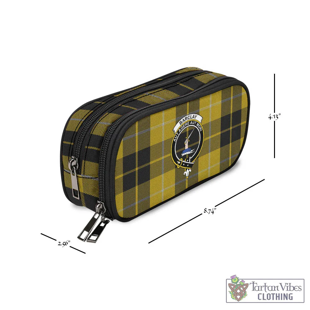 Barclay Dress Tartan Pen and Pencil Case with Family Crest