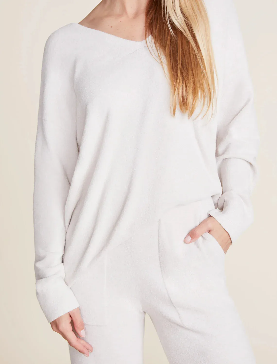 Barefoot Dreams CozyChic Ultra Lite® V-Neck Hi-Low Pullover