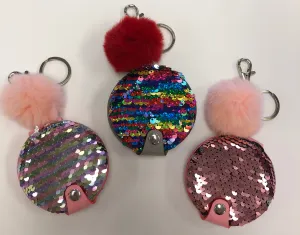 Bari Lynn Reversible Sequin Mirror Keychain