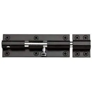 Barrel Bolt, Black, 6-In.