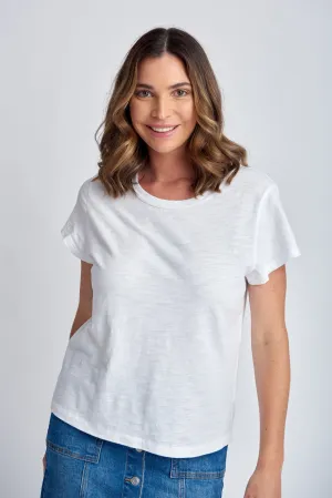 Basic Cotton Crew Neck Tee White