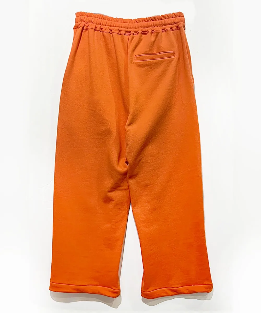 Basic line _ Cropped wide pants - ORANGE