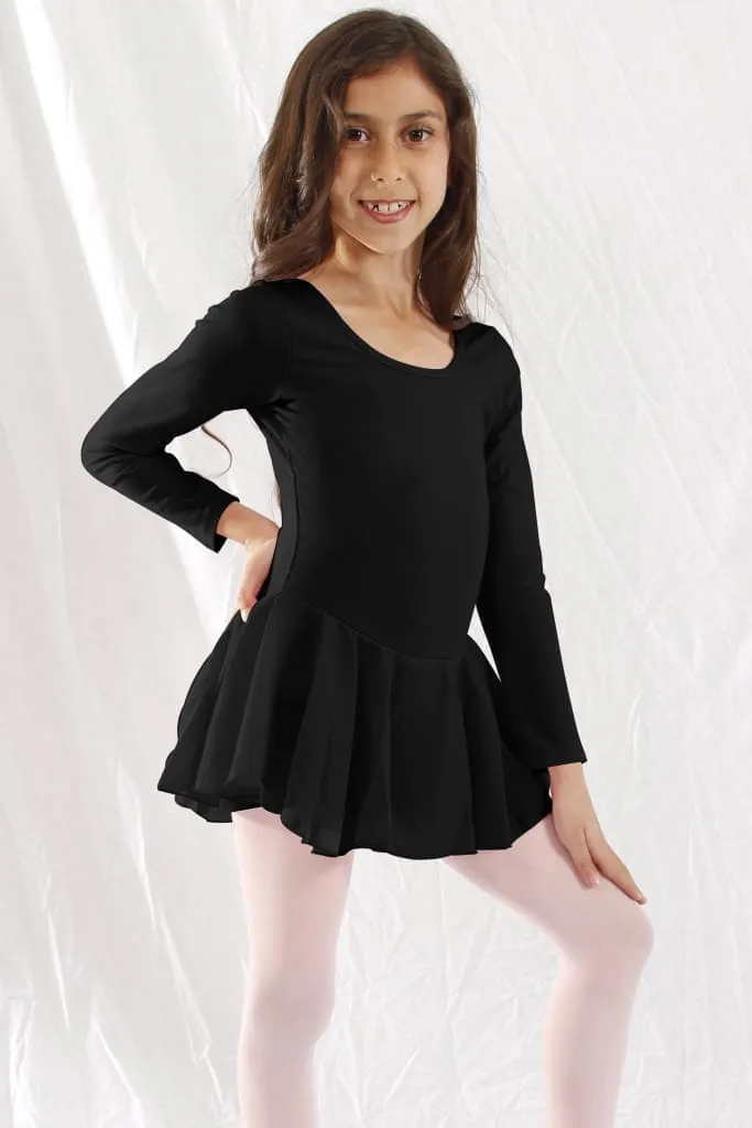 Basic Moves BM9079G Girls' Long Sleeve X Dress Leotard