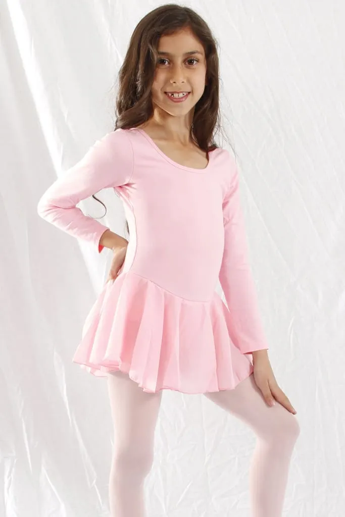 Basic Moves BM9079G Girls' Long Sleeve X Dress Leotard