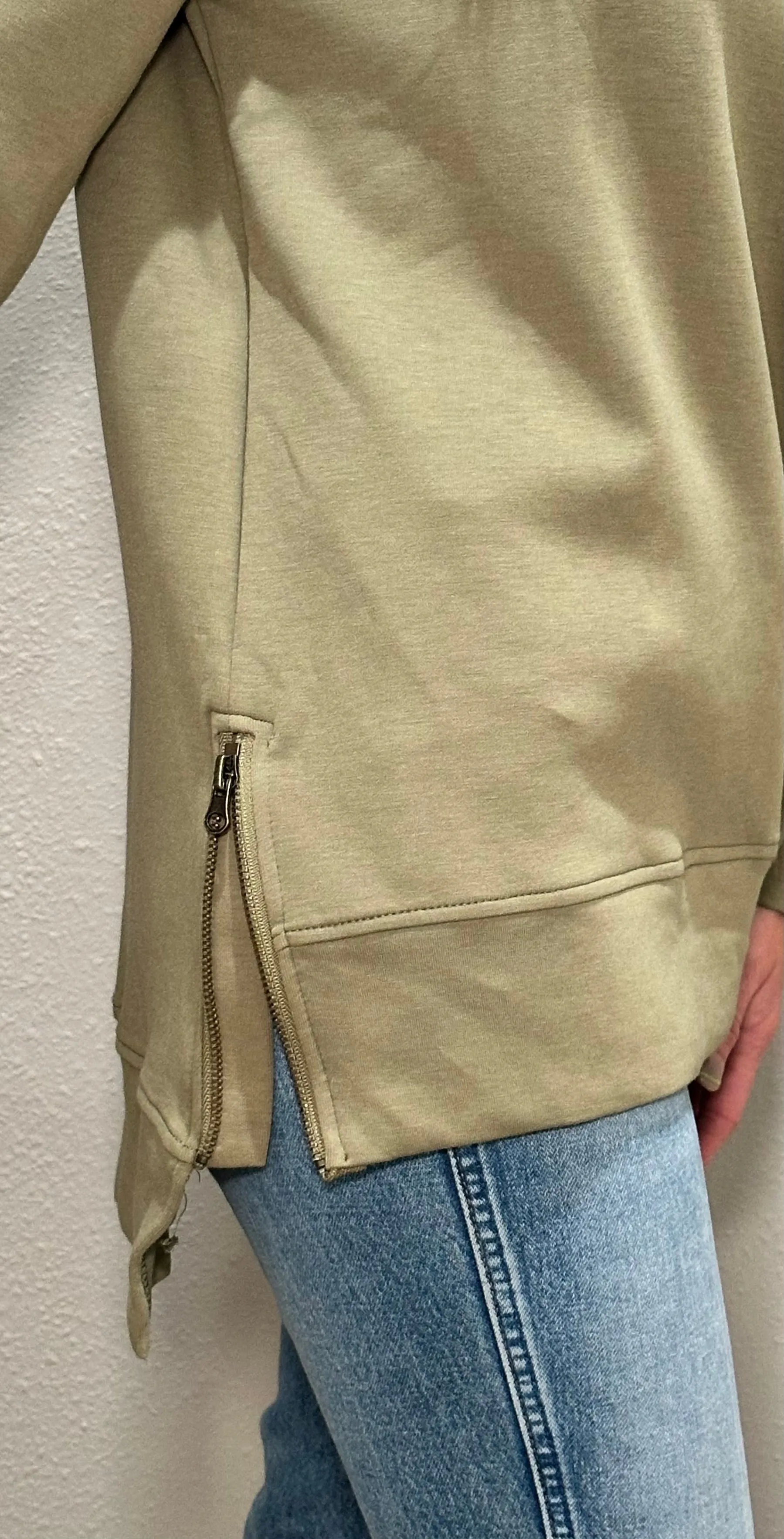 Basic Pullover w/ Zipper Side Details