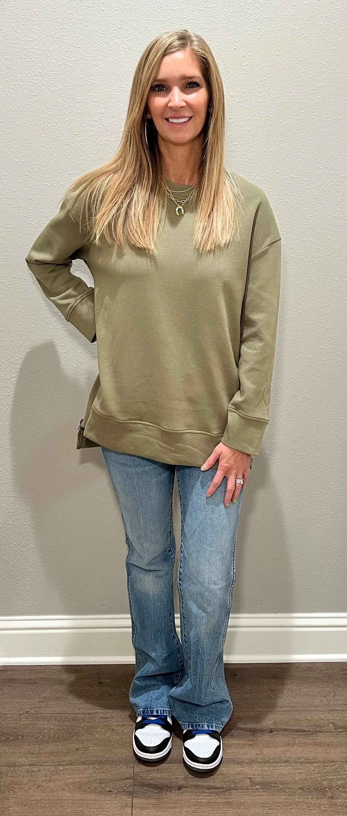Basic Pullover w/ Zipper Side Details