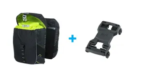 Basil Miles Double Rear Pannier with MIK System   Free Carrier Plate