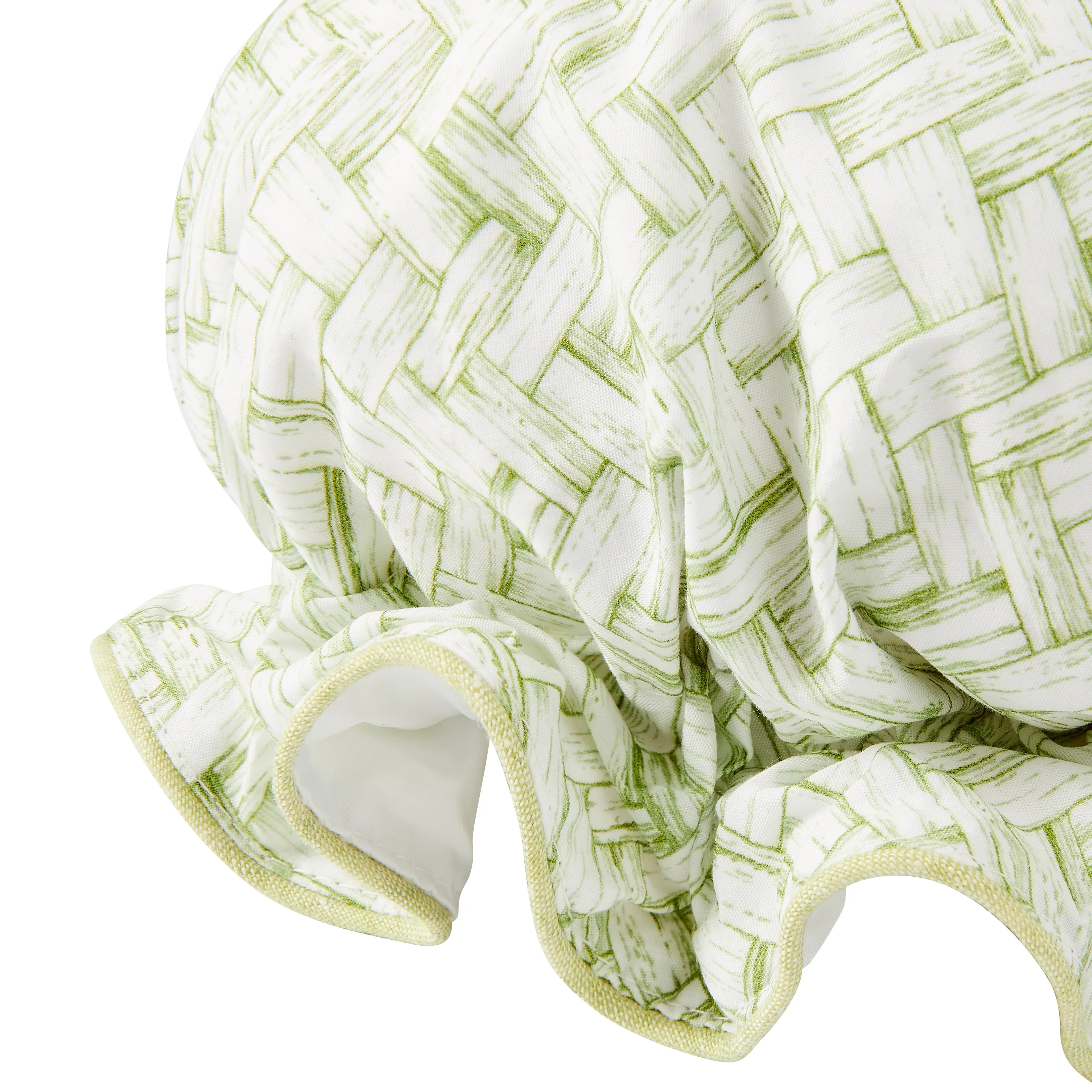 Bath Hat Basketweave Green