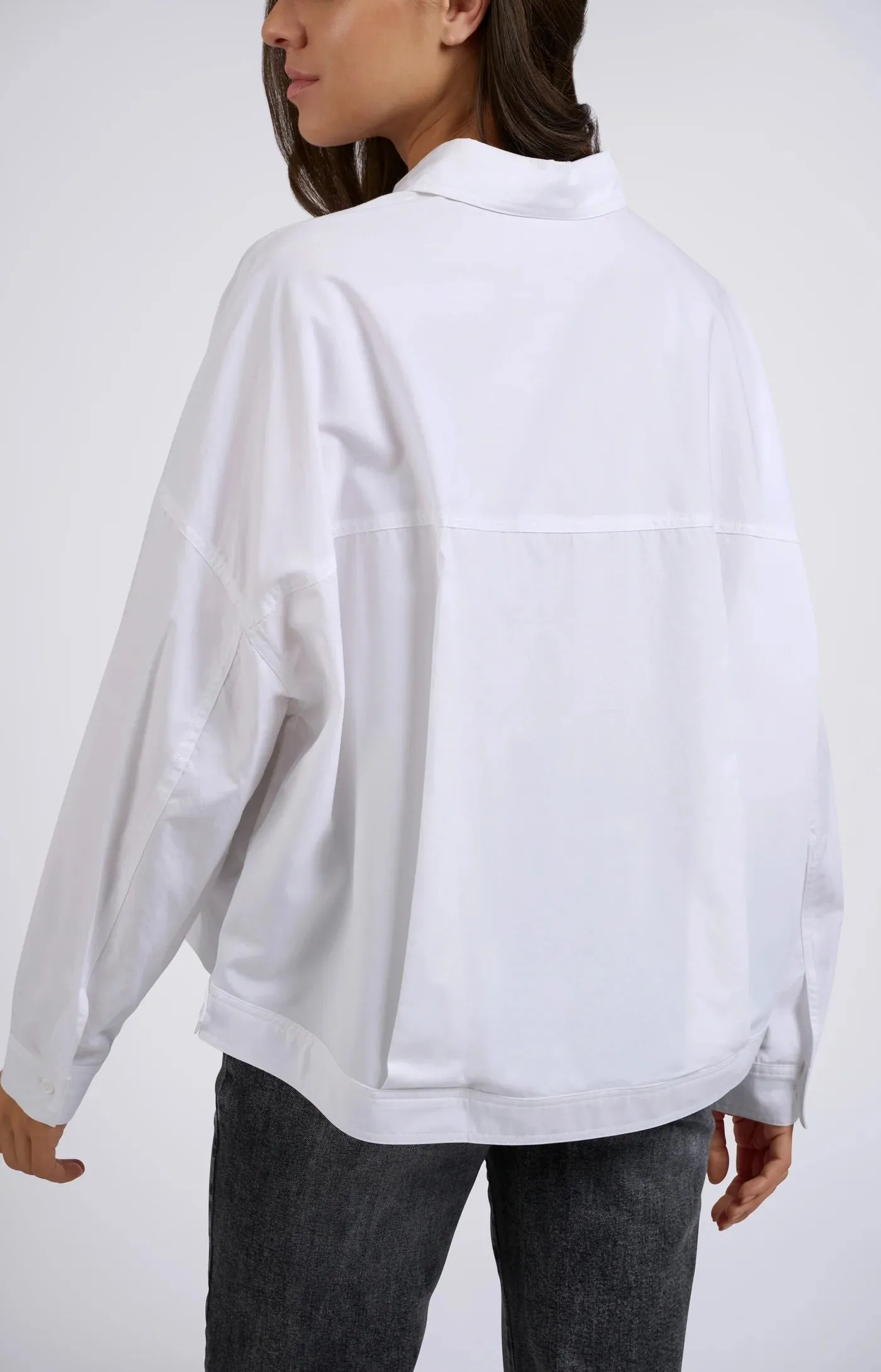 Batwing Sleeve Blouse in White