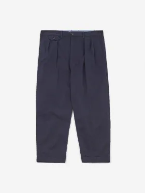 Beams Plus 2Pleats Twill Trouser - Navy