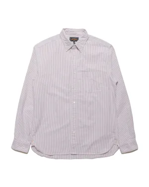 Beams Plus B.D. Oxford Candy Stripe Wine
