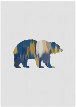 Bear Blue & Yellow , By Orara Studio