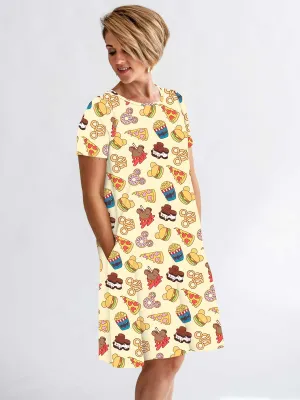 Beautifully Bold Park Treats - Women's Short Sleeve Cloud Soft Charley Dress
