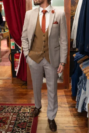 Beige and Oak Formal Look
