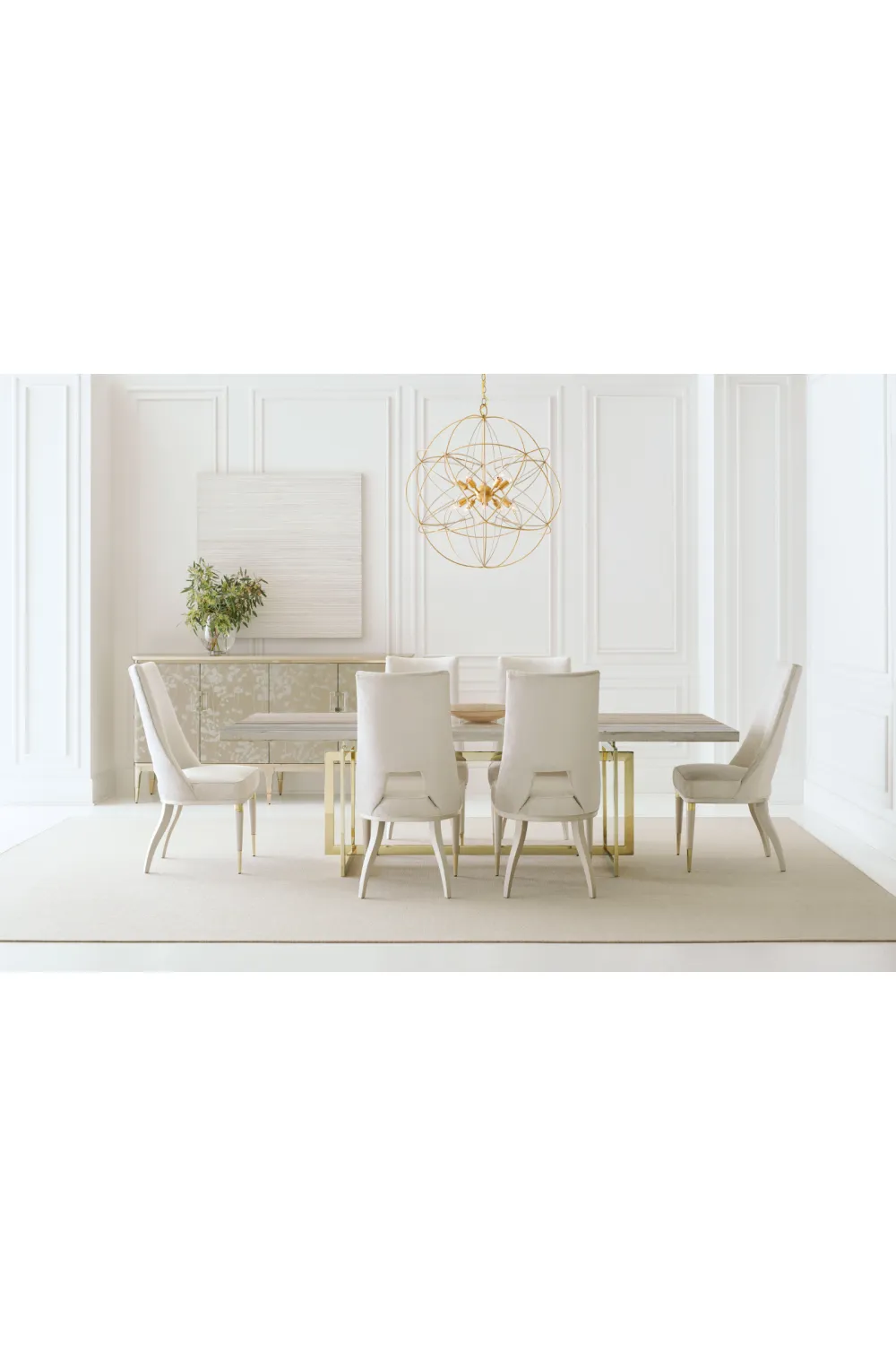 Beige Marble Dining Table | Caracole Wish You Were Here