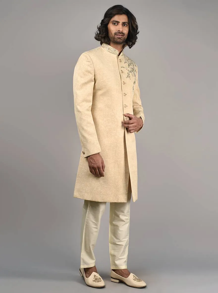 Beige Sherwani | TULA