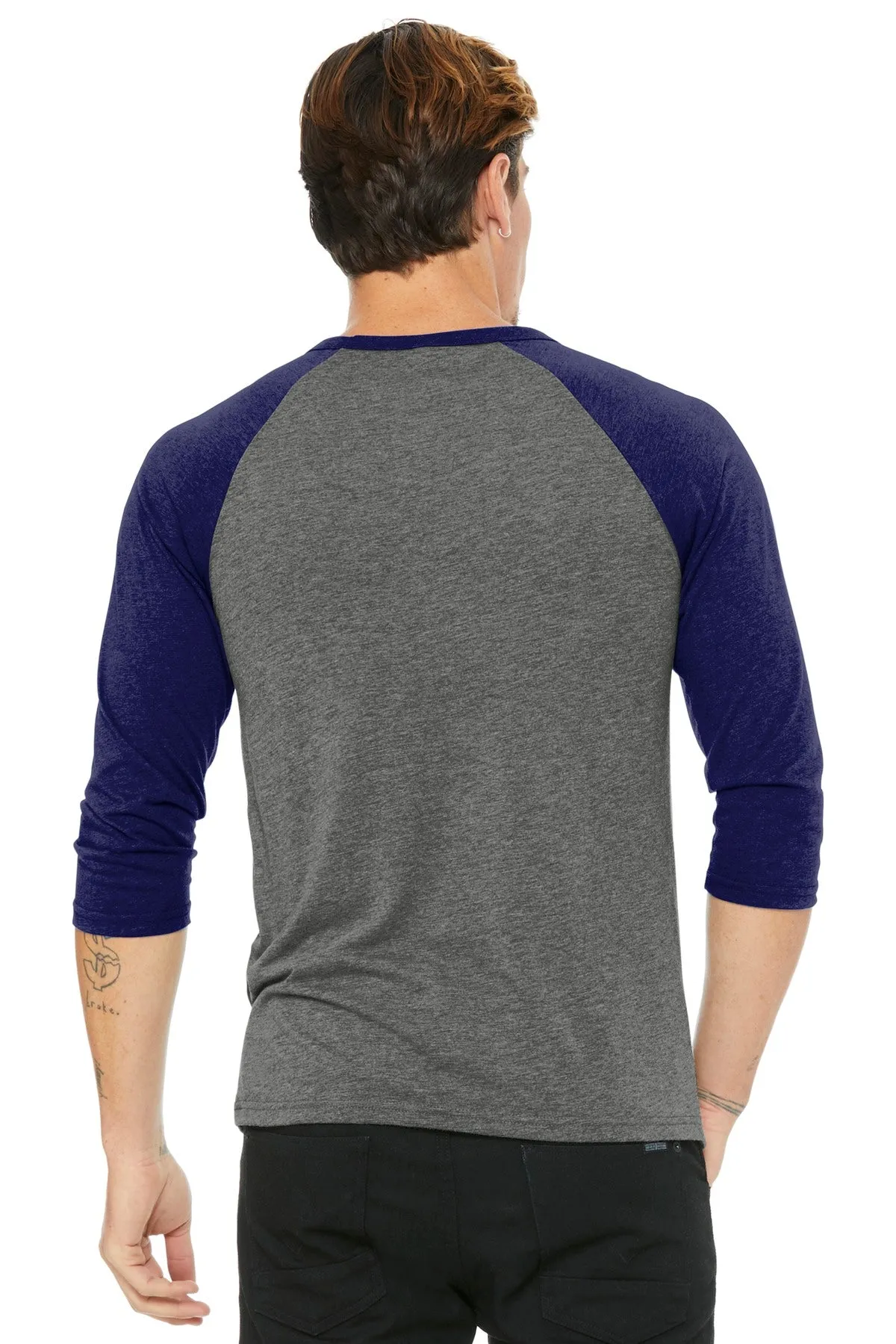 BELLA CANVAS Unisex 3/4-Sleeve Baseball Tee. BC3200
