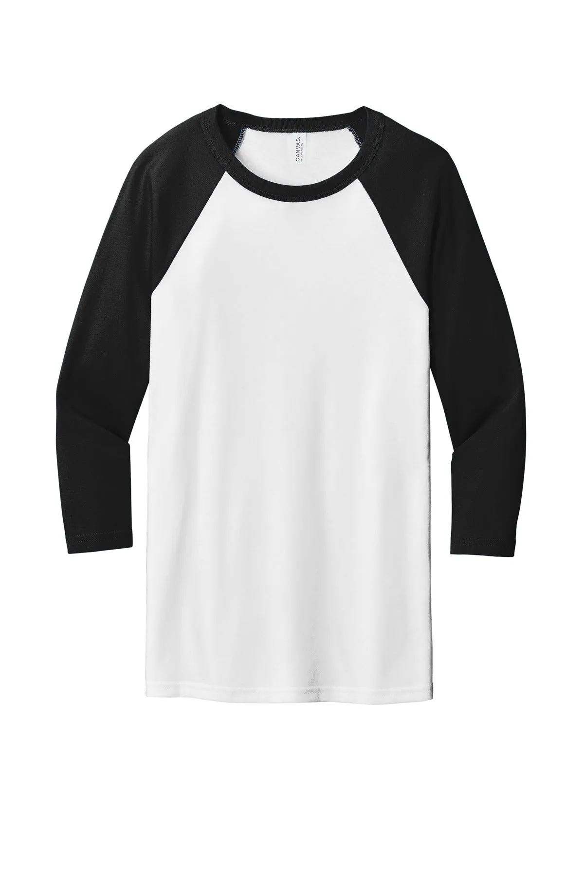 BELLA CANVAS Unisex 3/4-Sleeve Baseball Tee. BC3200