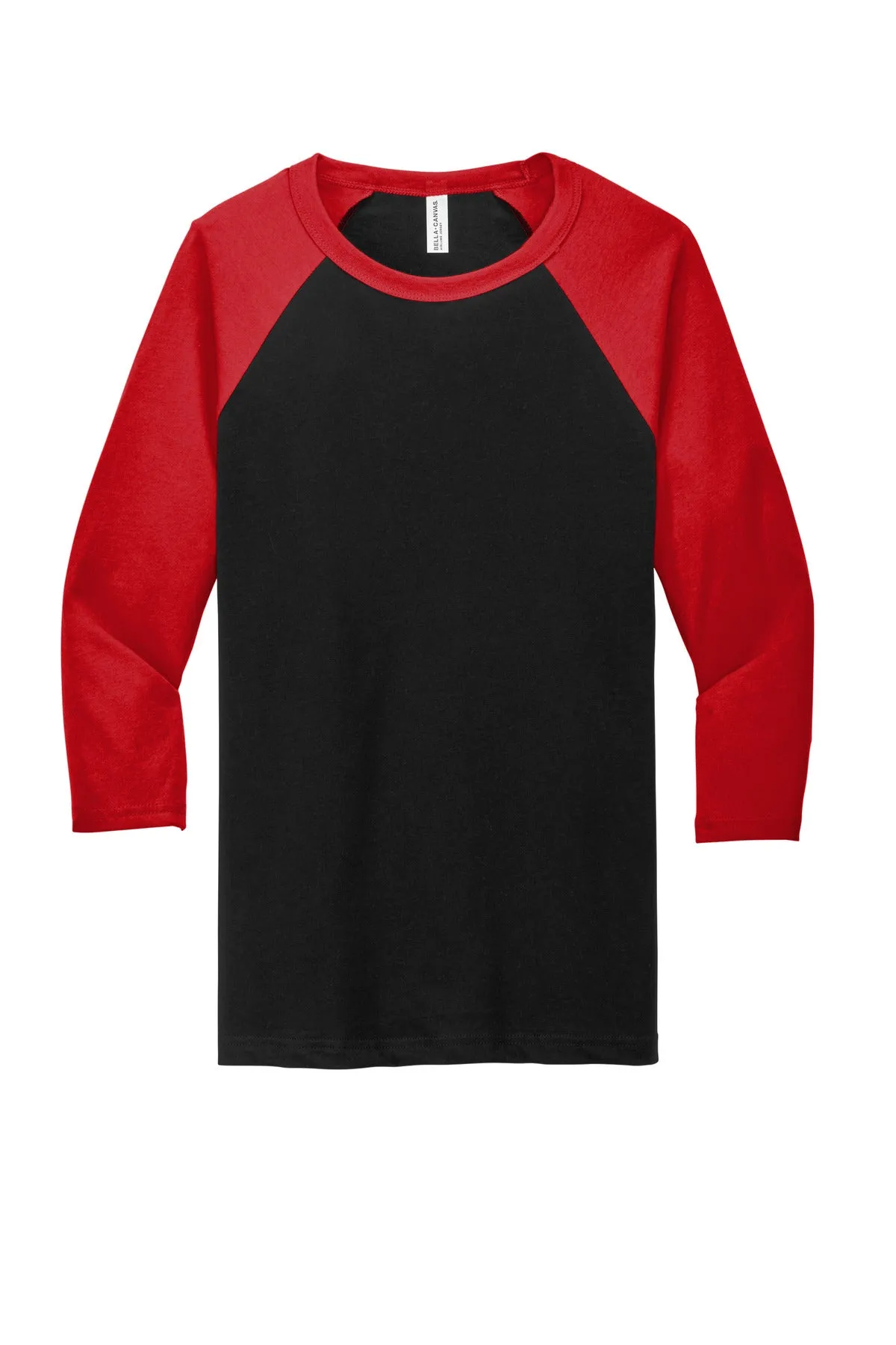 BELLA CANVAS Unisex 3/4-Sleeve Baseball Tee. BC3200