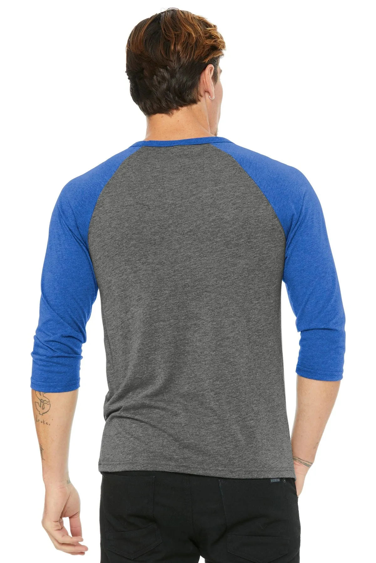 BELLA CANVAS Unisex 3/4-Sleeve Baseball Tee. BC3200