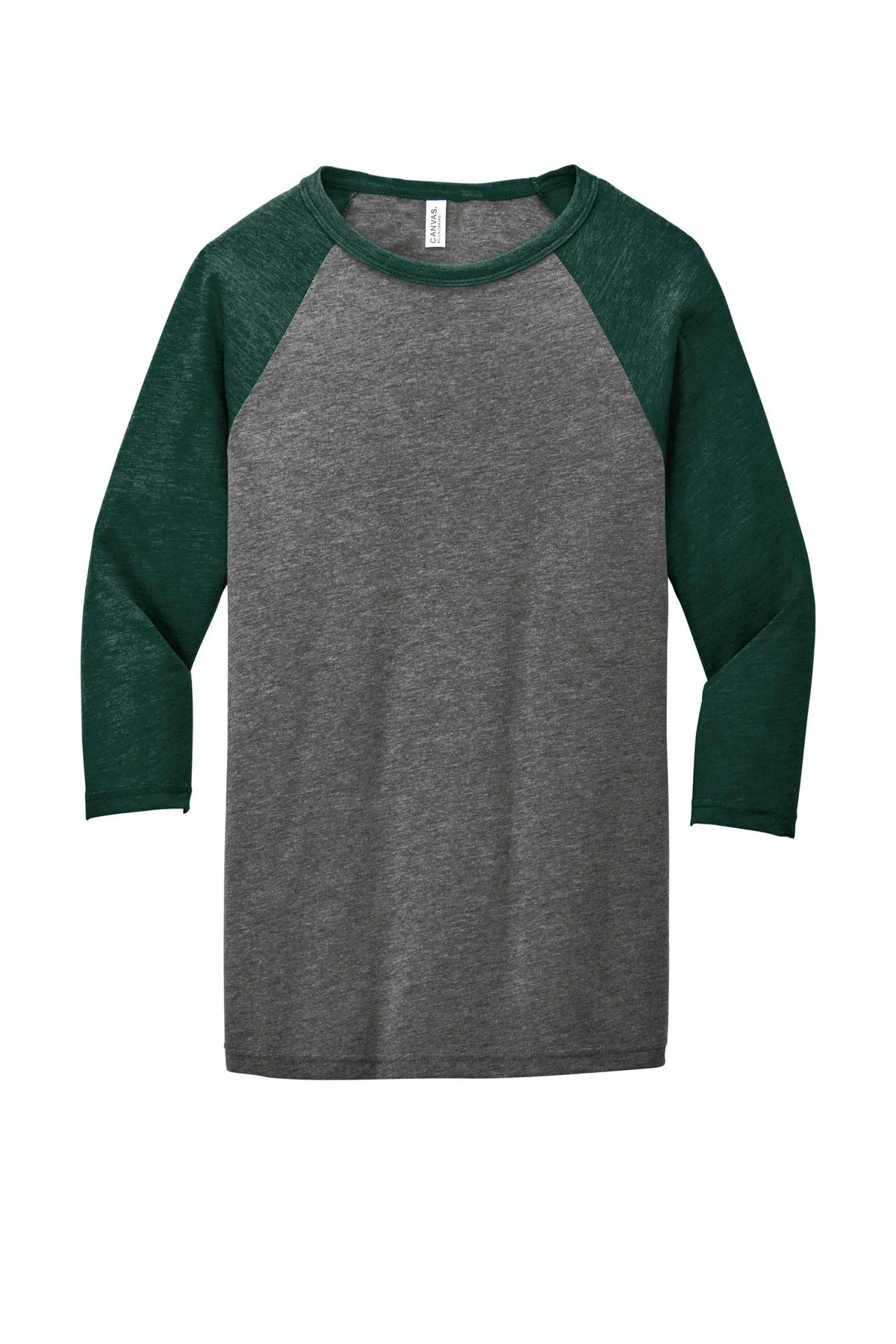 BELLA CANVAS Unisex 3/4-Sleeve Baseball Tee. BC3200