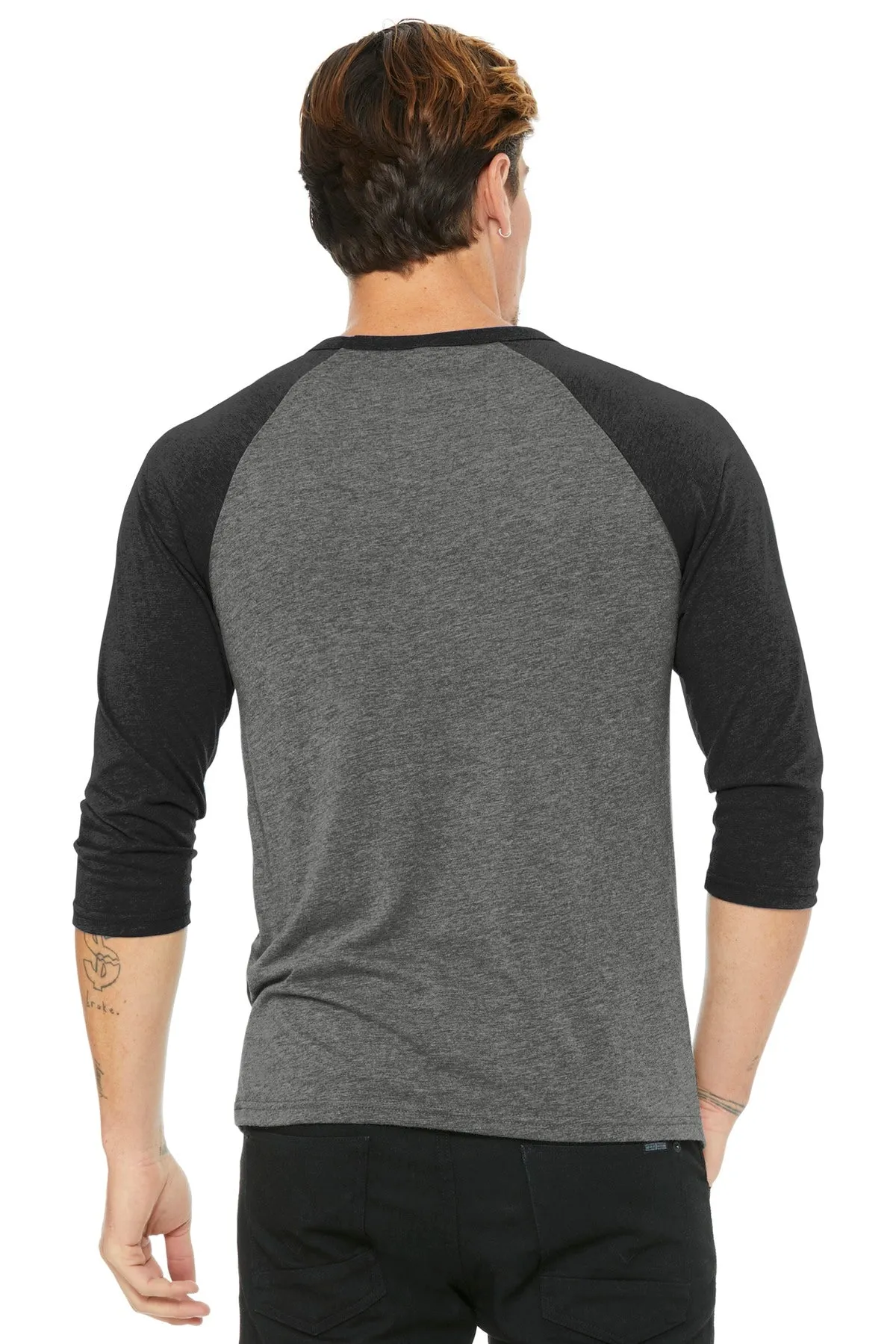 BELLA CANVAS Unisex 3/4-Sleeve Baseball Tee. BC3200