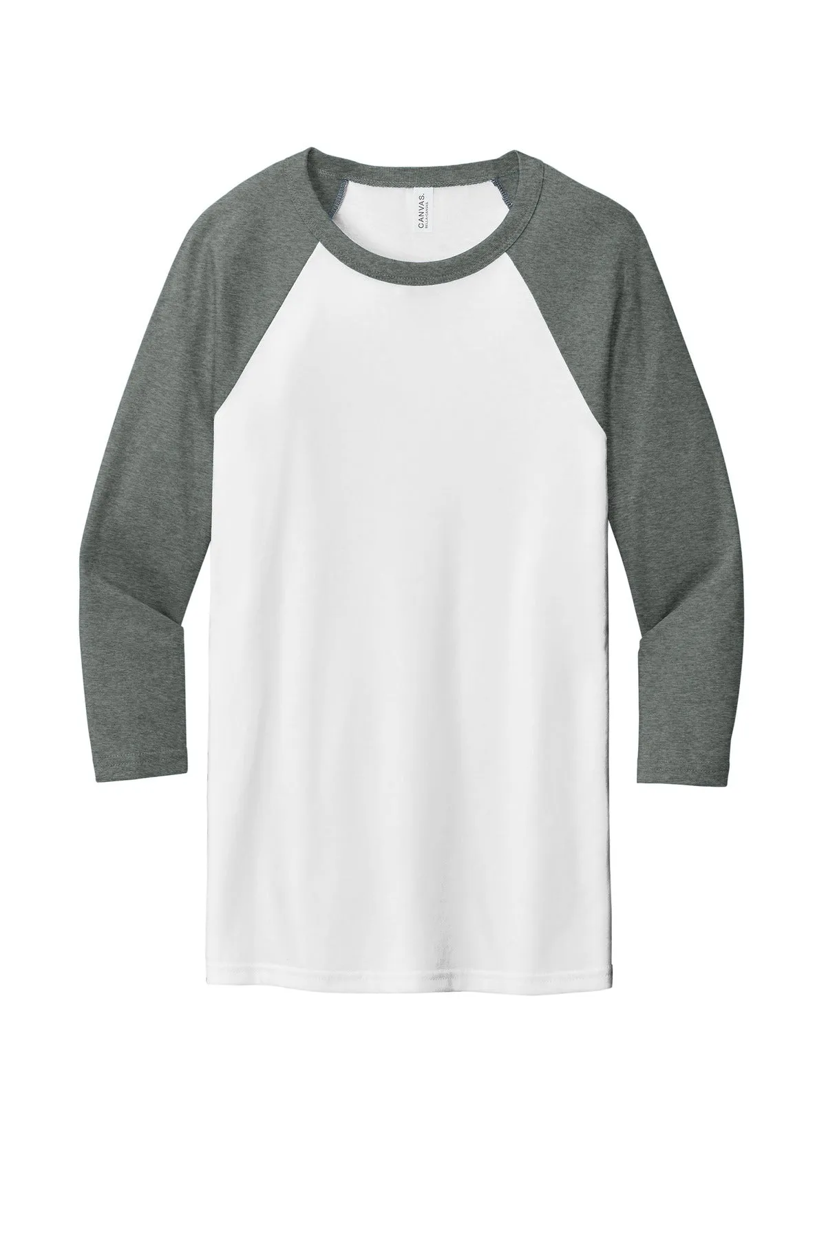 BELLA CANVAS Unisex 3/4-Sleeve Baseball Tee. BC3200
