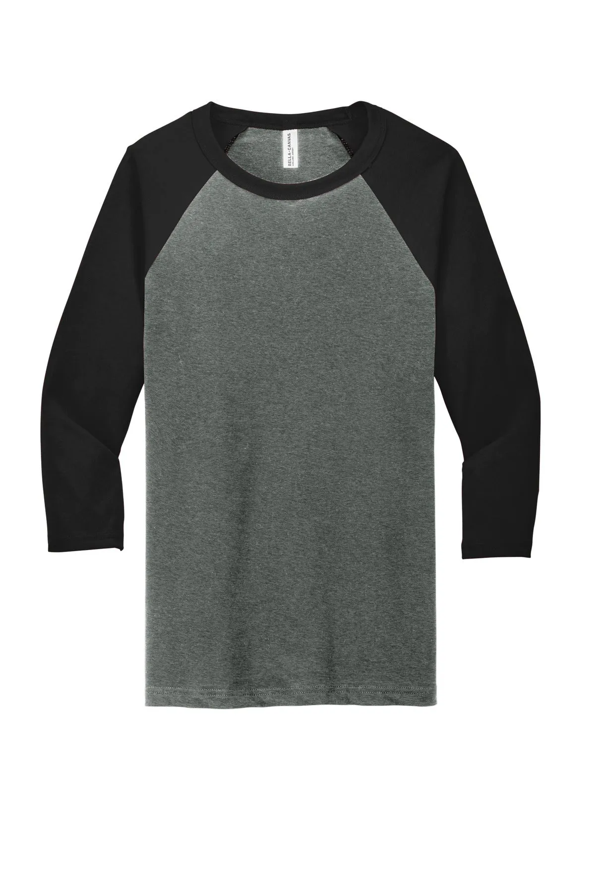 BELLA CANVAS Unisex 3/4-Sleeve Baseball Tee. BC3200