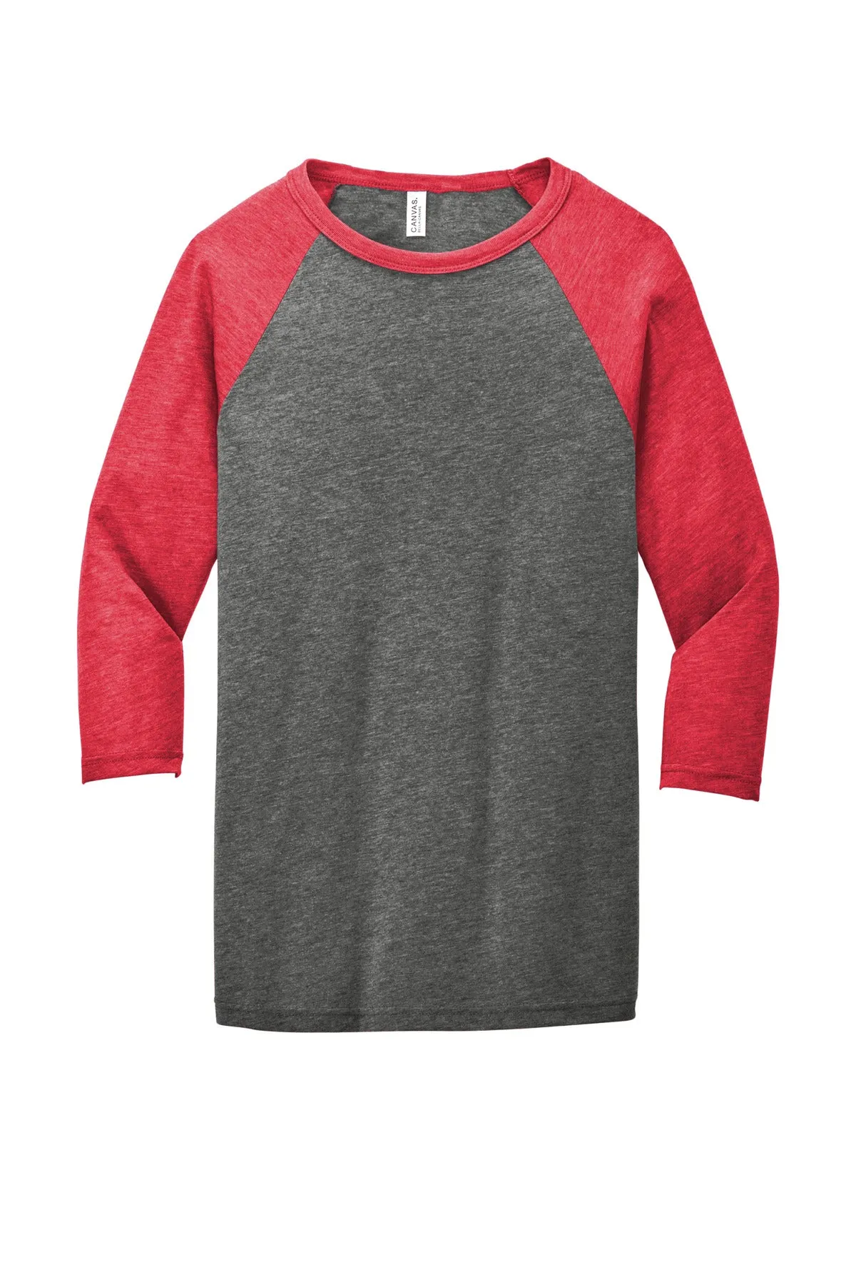 BELLA CANVAS Unisex 3/4-Sleeve Baseball Tee. BC3200