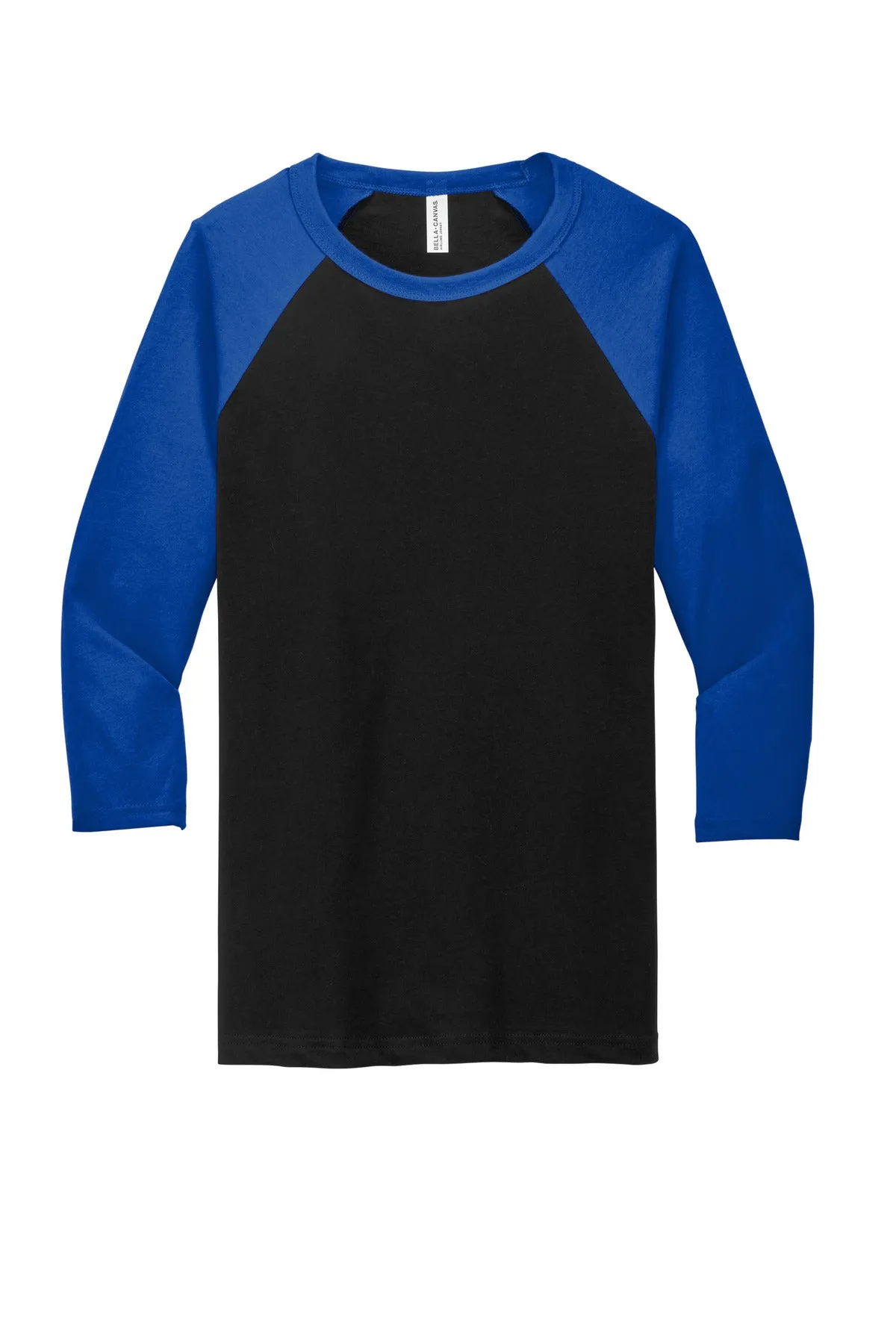BELLA CANVAS Unisex 3/4-Sleeve Baseball Tee. BC3200