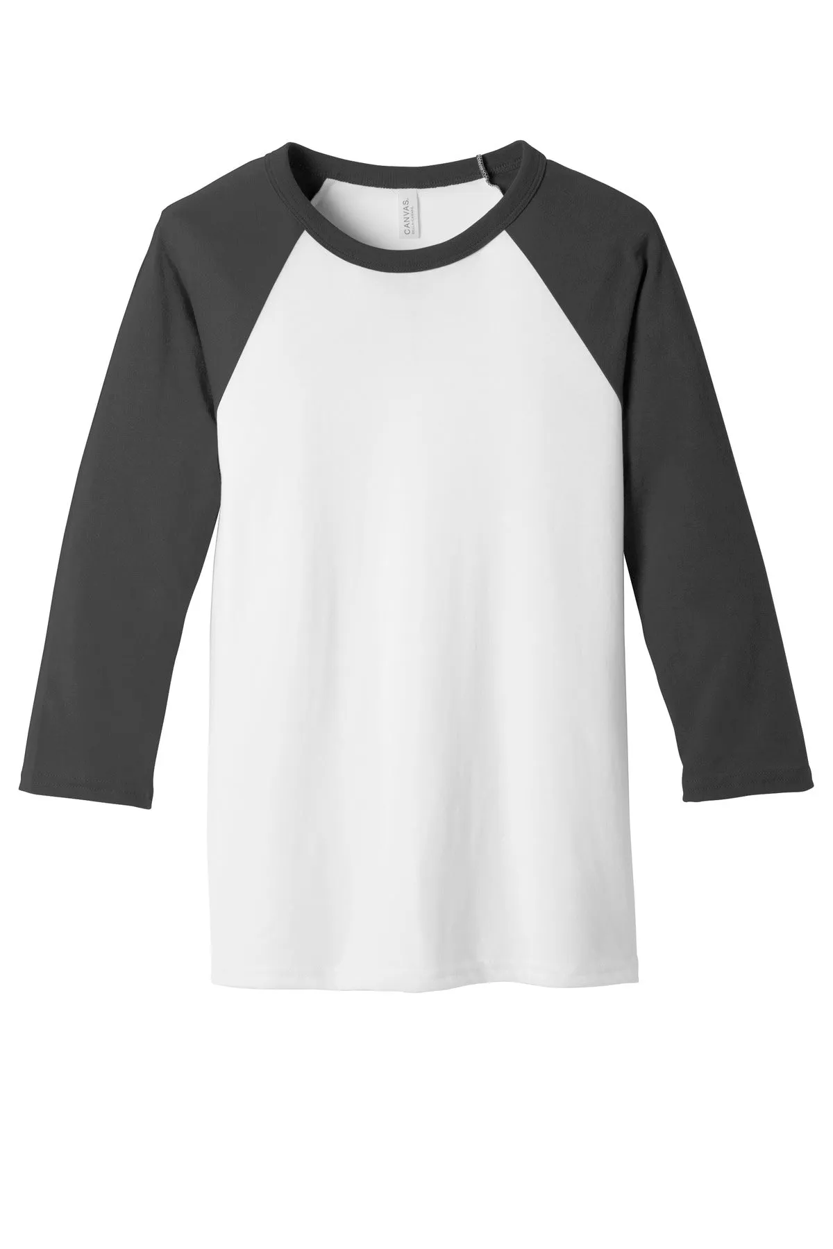 BELLA CANVAS Unisex 3/4-Sleeve Baseball Tee. BC3200