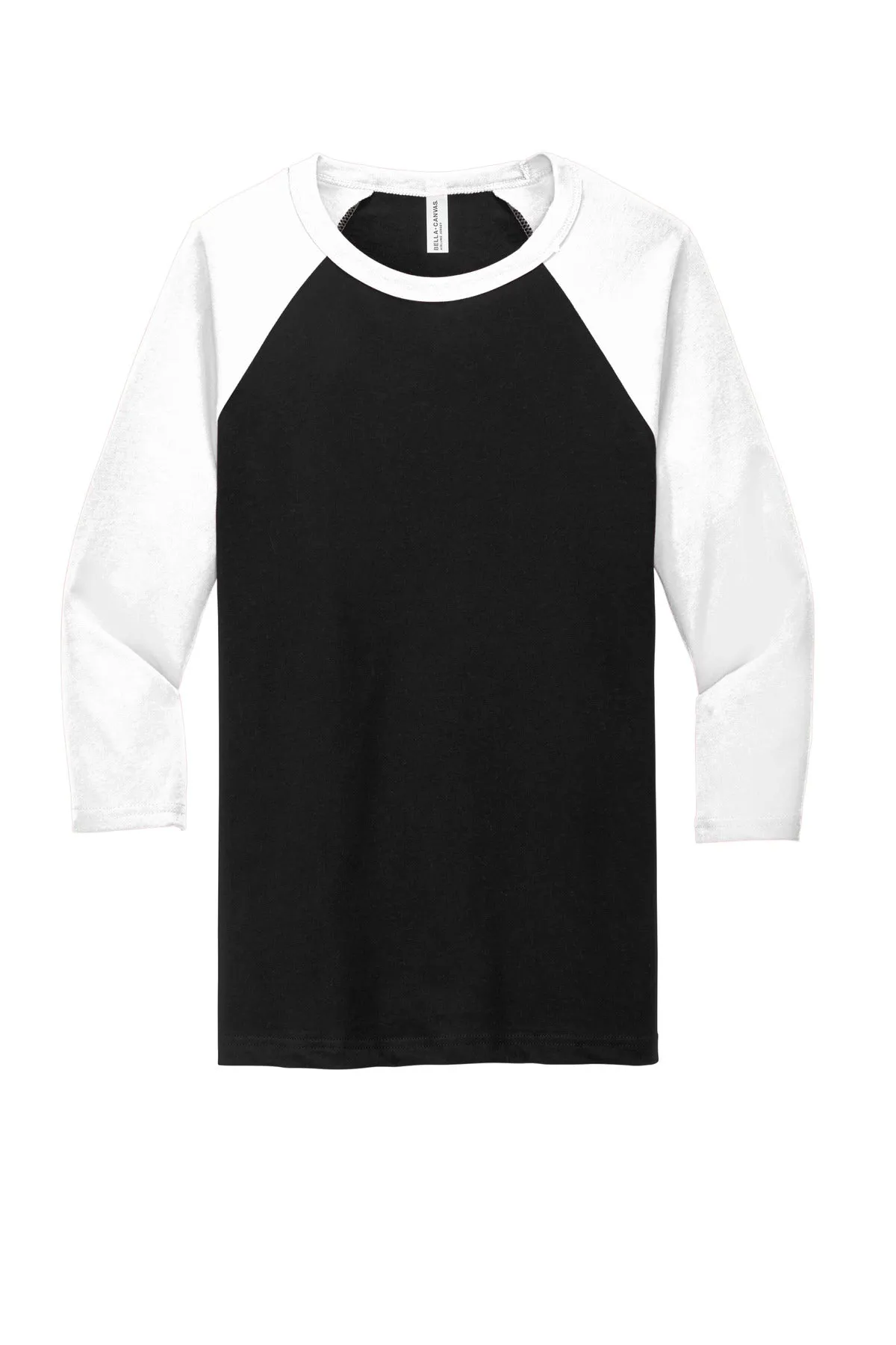 BELLA CANVAS Unisex 3/4-Sleeve Baseball Tee. BC3200