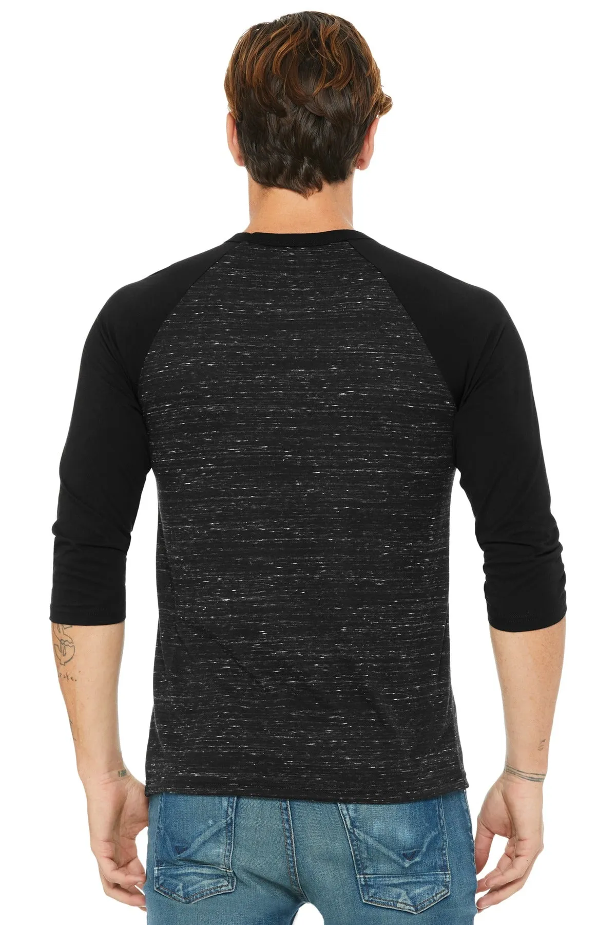BELLA CANVAS Unisex 3/4-Sleeve Baseball Tee. BC3200