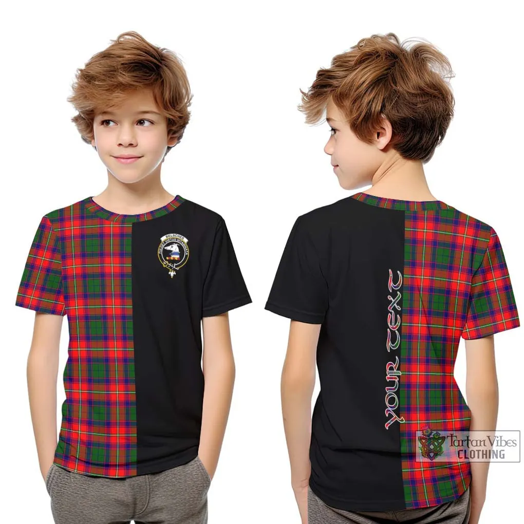 Belsches Tartan Kid T-Shirt with Family Crest and Half Of Me Style
