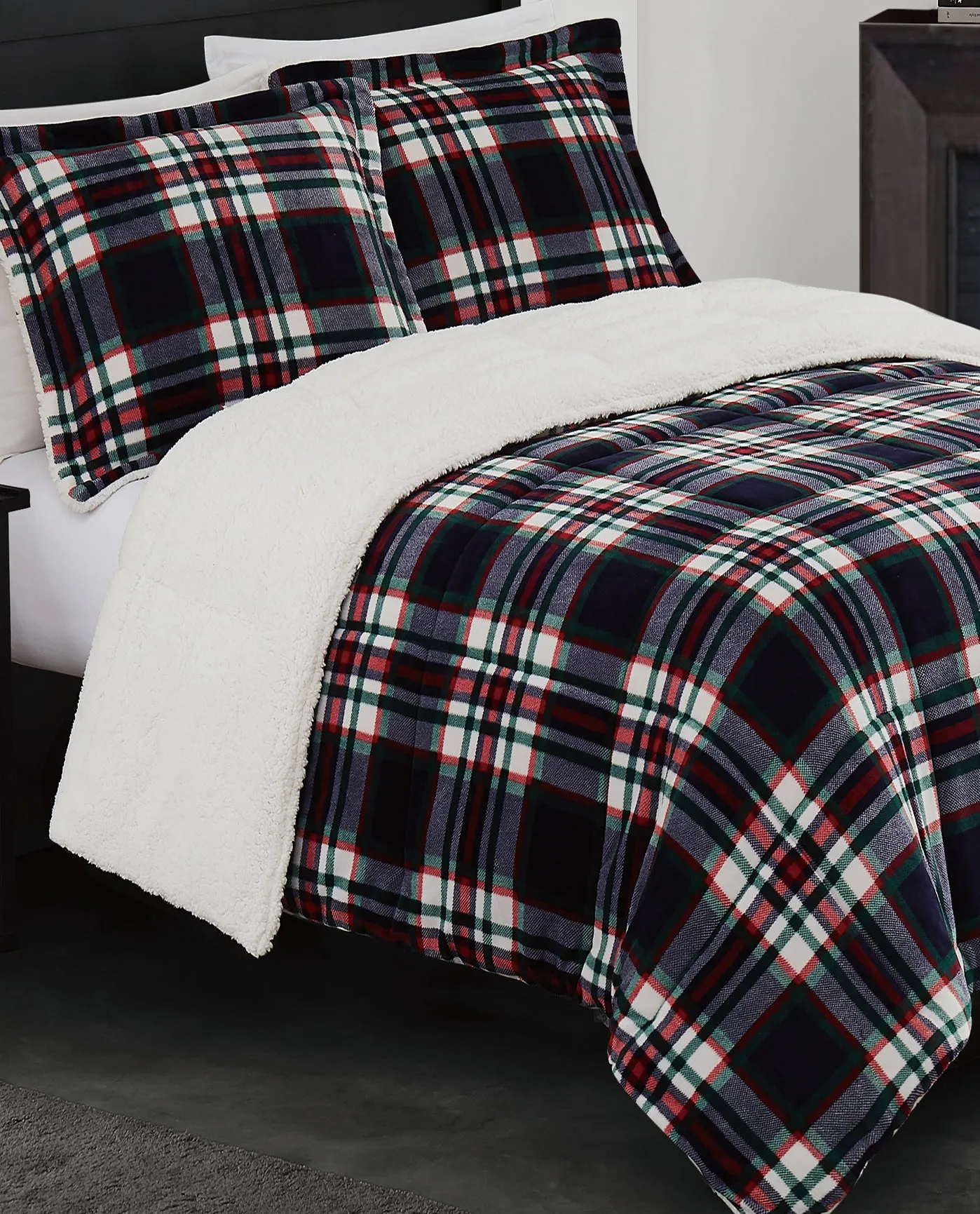BENJI PLAID 3 PIECE COMFORTER SET