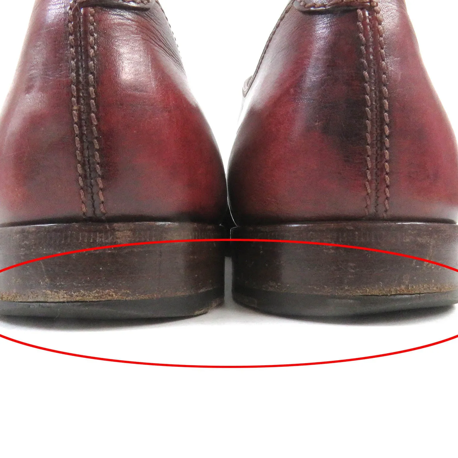 Berluti Leather Single Monk Strap Shoes Bordeaux