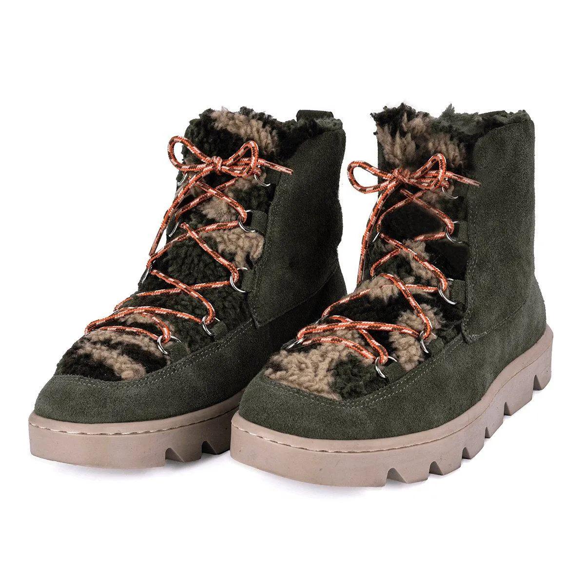 Bernardo Dana Snow Boots Suede Green Colour For Women