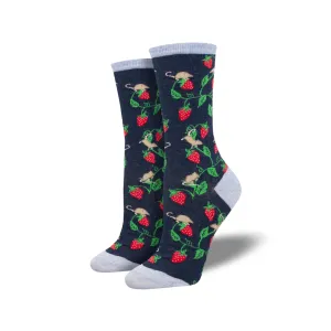 Berry Mice Crew Socks - Womens