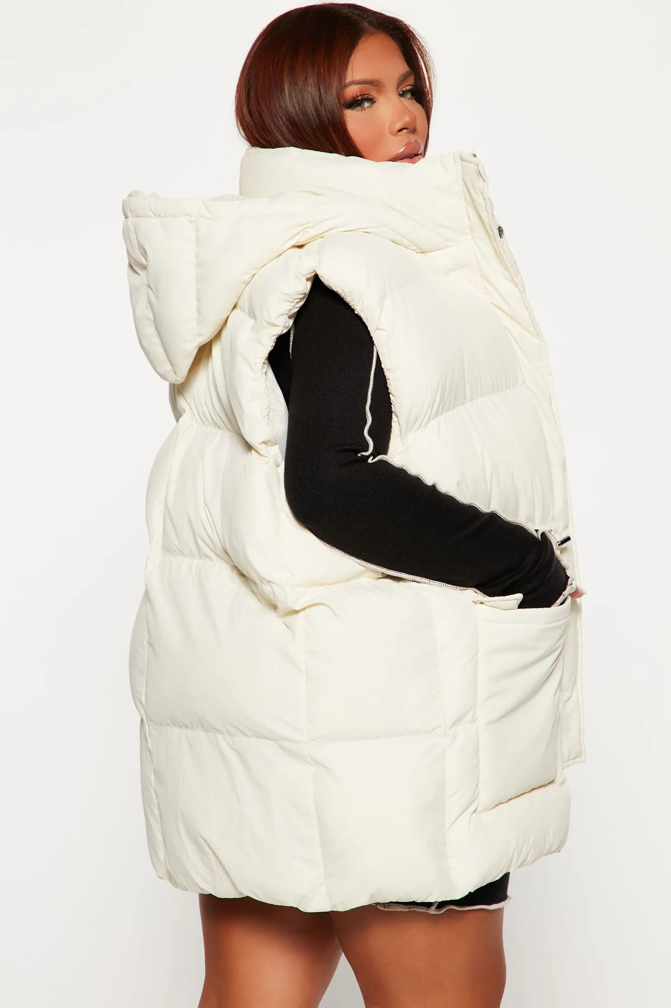 Between Us Puffer Vest - Cream