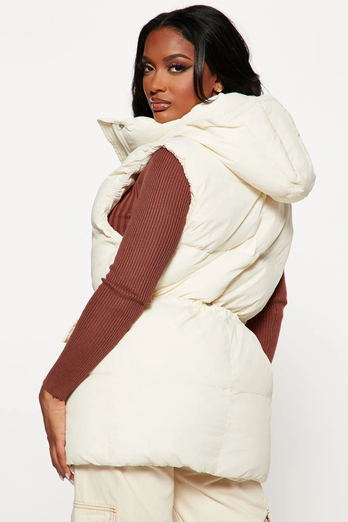 Between Us Puffer Vest - Cream