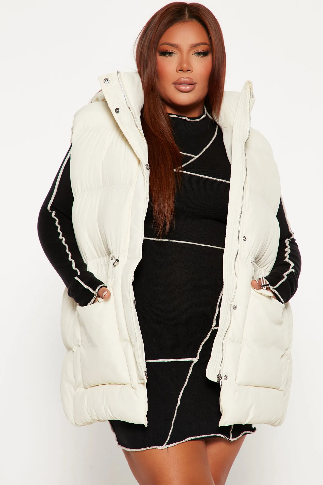 Between Us Puffer Vest - Cream