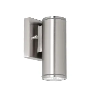 Beverly 6 in. LED Outdoor Wall Light 120-277V, Selectable CCT Satin Nickel