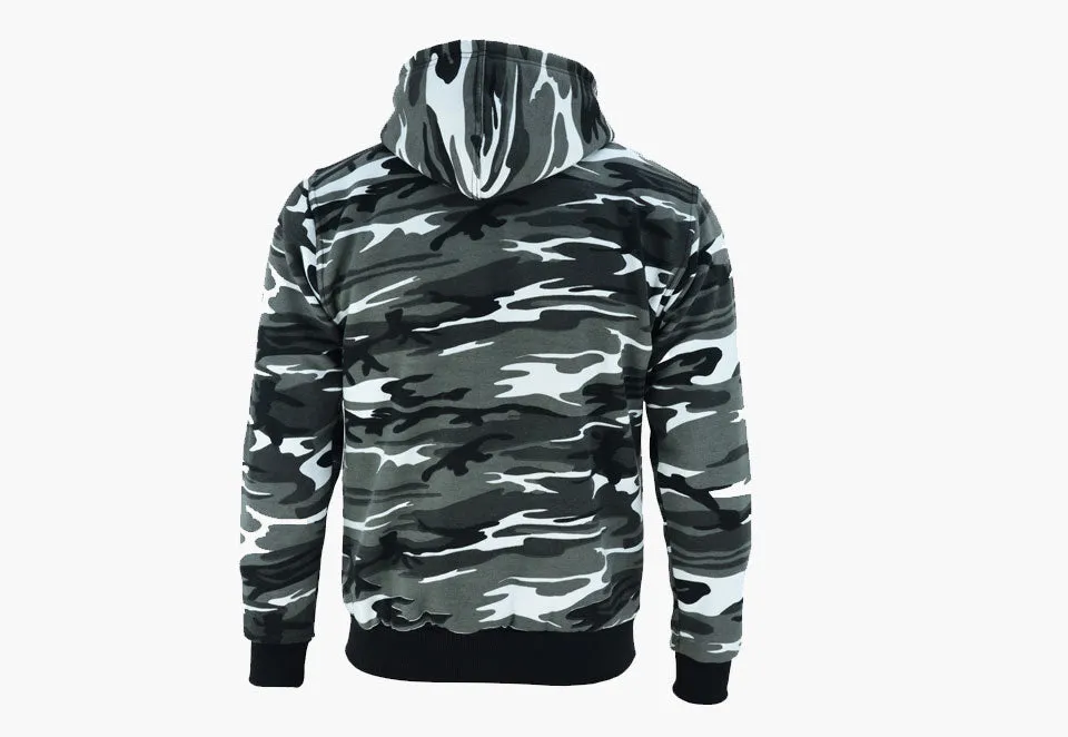 BGA Alpha Protective Motorcycle Hoodie Camo Grey