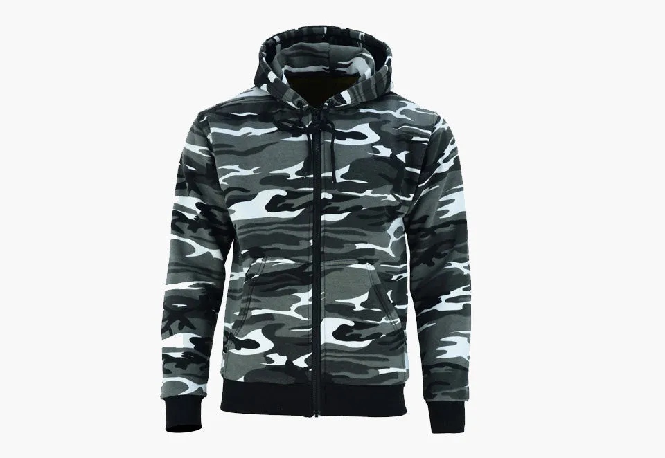 BGA Alpha Protective Motorcycle Hoodie Camo Grey