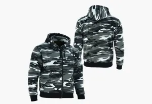 BGA Alpha Protective Motorcycle Hoodie Camo Grey