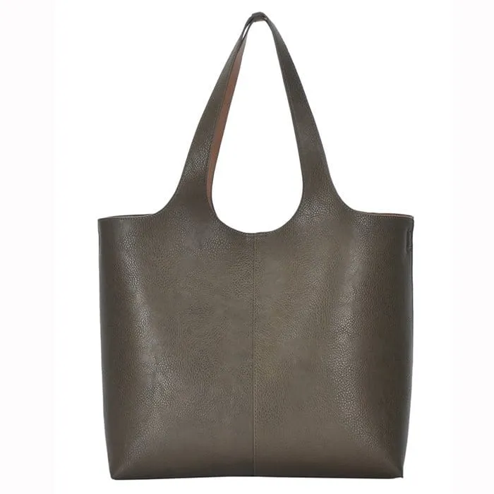 BGW81617 Monogrammable Modern Shoulder Tote w/ Removable Pouch